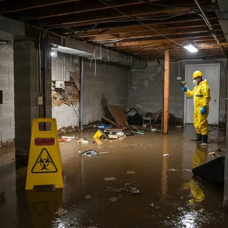 Flooded Basement Electrical Hazard in Ball, LA Property